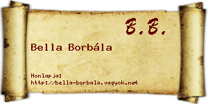 Bella Borbála névjegykártya