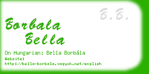 borbala bella business card