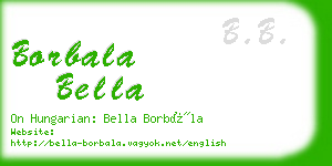 borbala bella business card